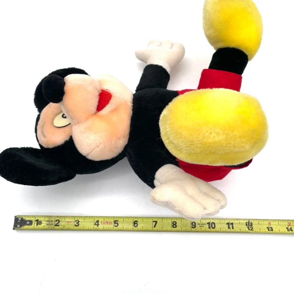 Disney Mickey Mouse Plush Toy Unisex OS Black Red Good Vintage Disneyland WDW